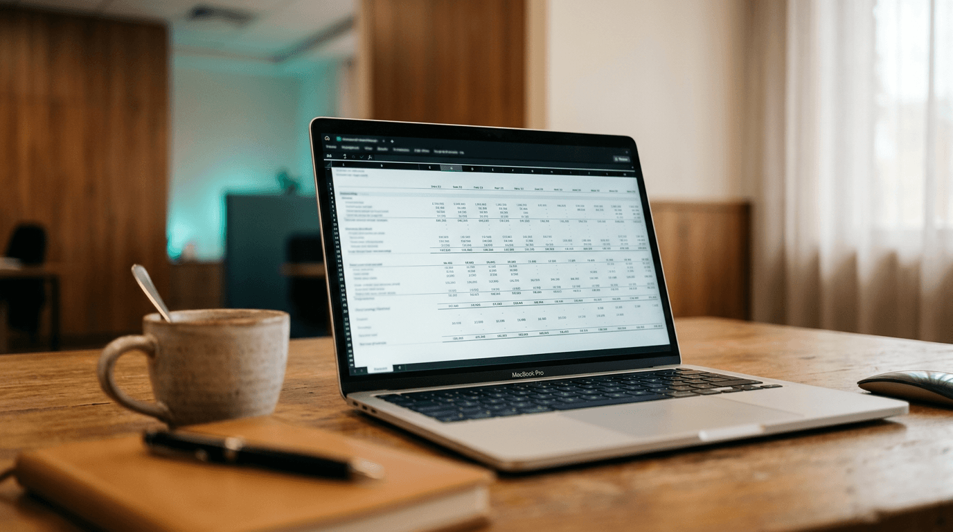 Xero running on a laptop in an Australian finance office, used as the hero image for the Xero automation hub